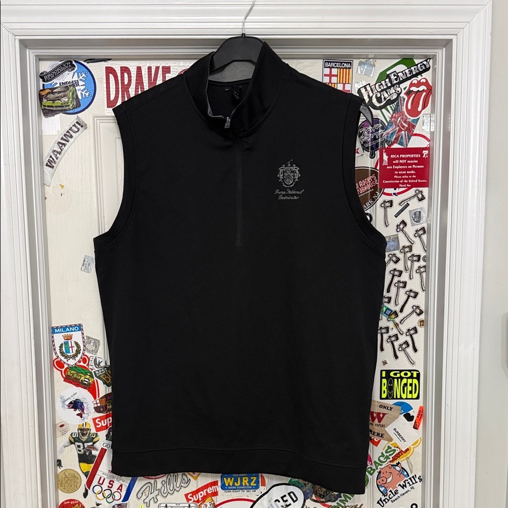 Adidas Black Quarter-Zip Pullover trump national bedminster large